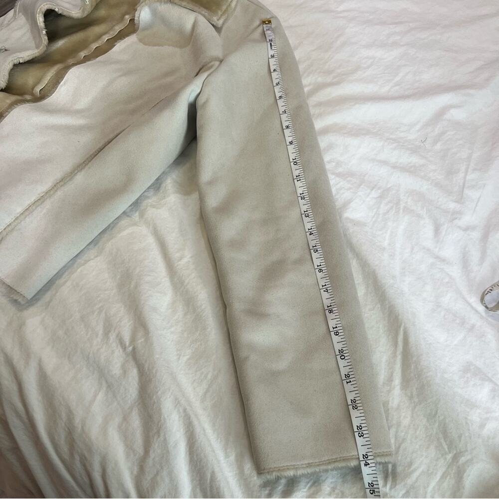 The Limited Faux Suede Floral Print Jacket size M Cream - Picture 9 of 11
